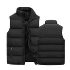 Hugo Men's Quilted Vest – Zip Front Insulated Bodywarmer with Side Pockets