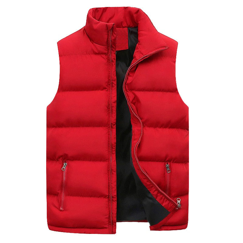 Hugo Men's Quilted Vest – Zip Front Insulated Bodywarmer with Side Pockets
