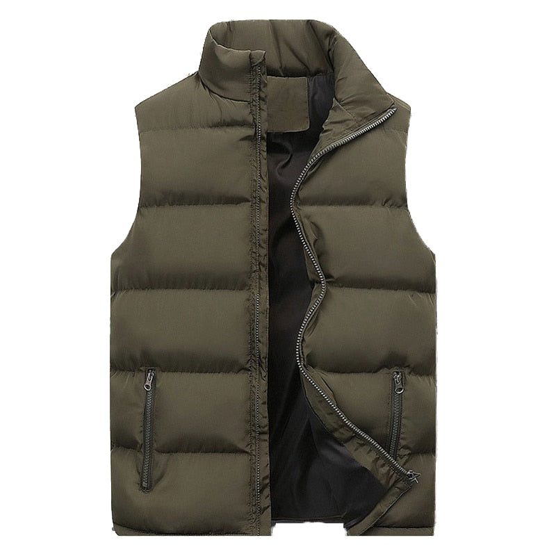 Hugo Men's Quilted Vest – Zip Front Insulated Bodywarmer with Side Pockets