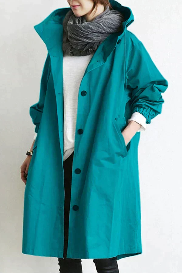 Elizabeth Women's Urban Raincoat – Waterproof Oversized Hood Commuter Coat