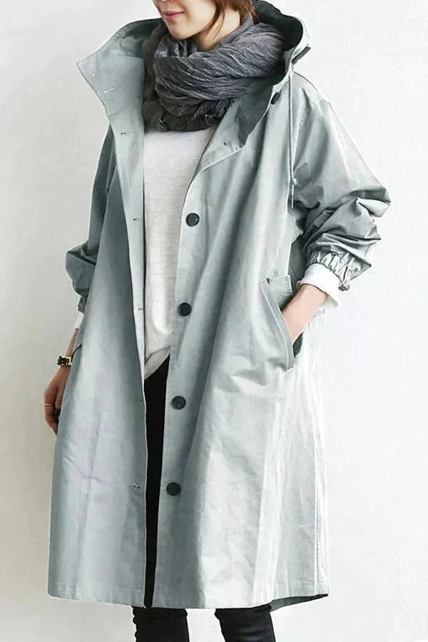 Elizabeth Women's Urban Raincoat – Waterproof Oversized Hood Commuter Coat