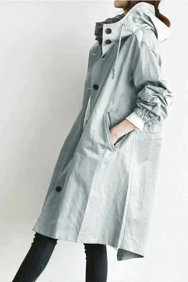 Elizabeth Women's Urban Raincoat – Waterproof Oversized Hood Commuter Coat