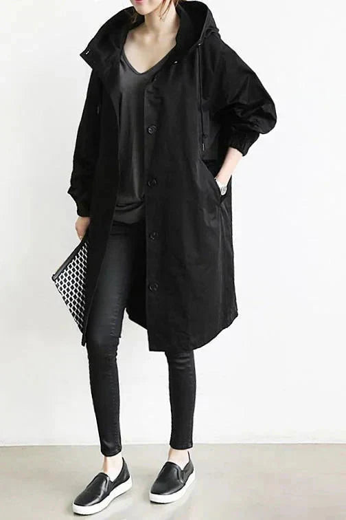 Elizabeth Women's Urban Raincoat – Waterproof Oversized Hood Commuter Coat