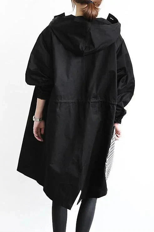 Elizabeth Women's Urban Raincoat – Waterproof Oversized Hood Commuter Coat
