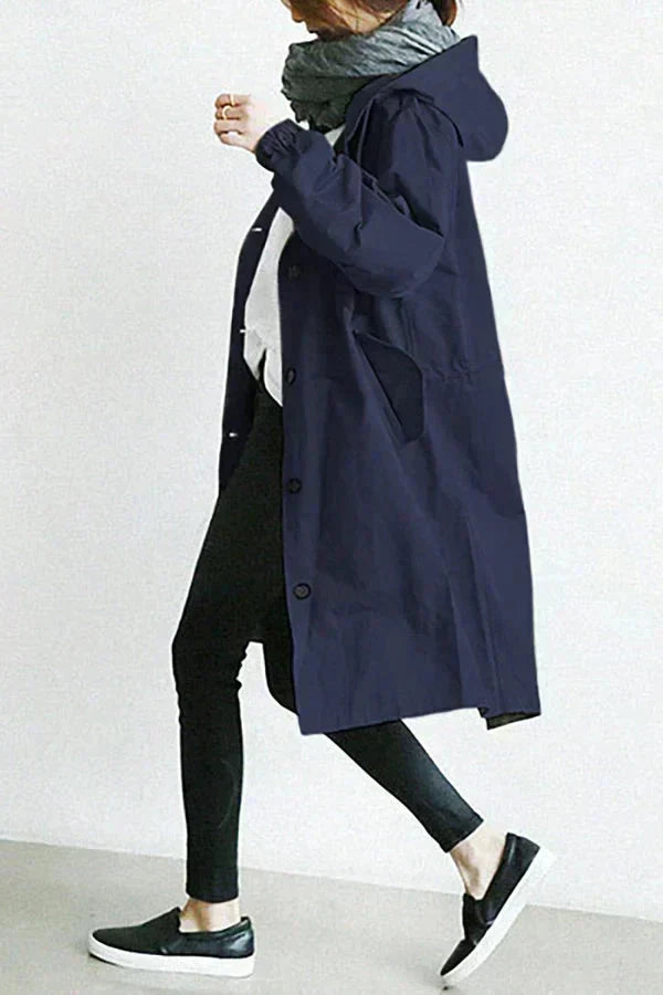 Elizabeth Women's Urban Raincoat – Waterproof Oversized Hood Commuter Coat
