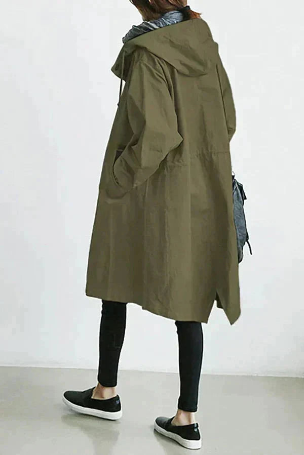 Elizabeth Women's Urban Raincoat – Waterproof Oversized Hood Commuter Coat