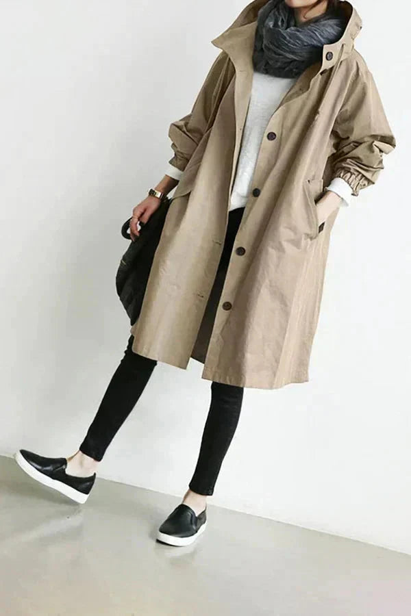 Elizabeth Women's Urban Raincoat – Waterproof Oversized Hood Commuter Coat