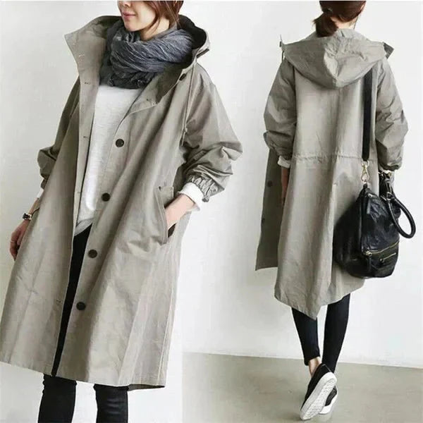 Elizabeth Women's Urban Raincoat – Waterproof Oversized Hood Commuter Coat