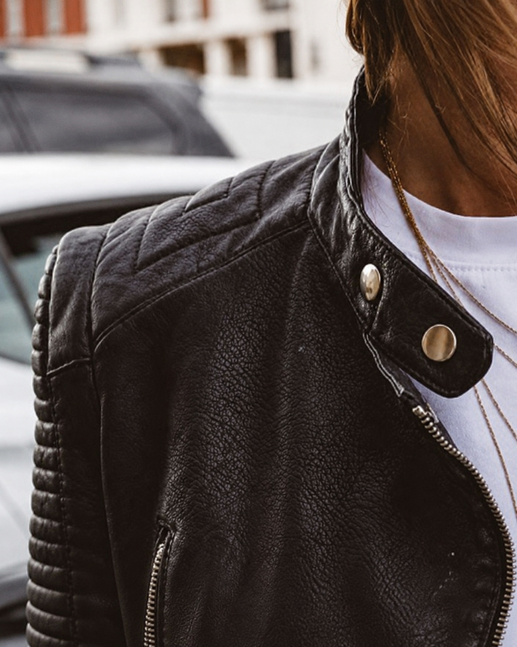 Juliet Women's Genuine Leather Jacket – Fitted Zip Jacket with Pockets