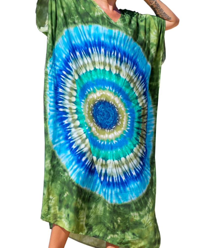 Serena Women's Boho Kaftan Dress – Oversized Beach Cover-Up for Resort Wear