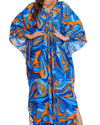 Serena Women's Boho Kaftan Dress – Oversized Beach Cover-Up for Resort Wear