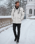 Erwin Men's Waterproof Jacket – Wind-Resistant Hooded Coat with Large Pockets