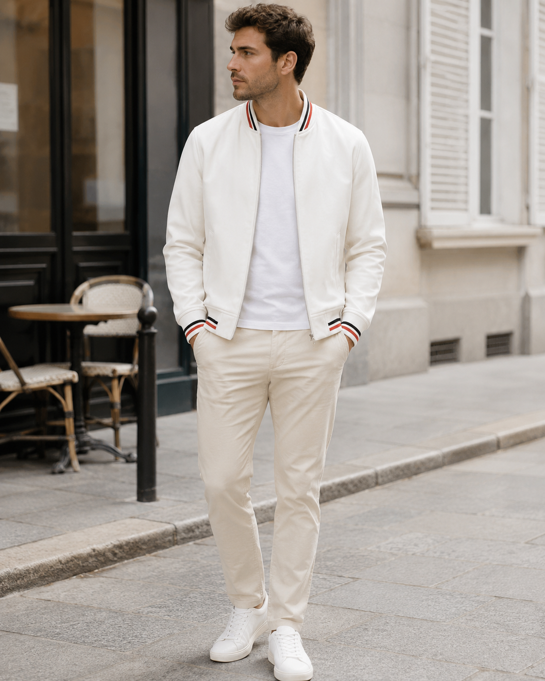 Bob Men’s Varsity Bomber Jacket – Lightweight Casual Zip-Up Jacket for Spring & Fall