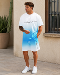 Derek Men's Lounge Set – T-Shirt & Shorts Casual Fit Lightweight Summer Outfit