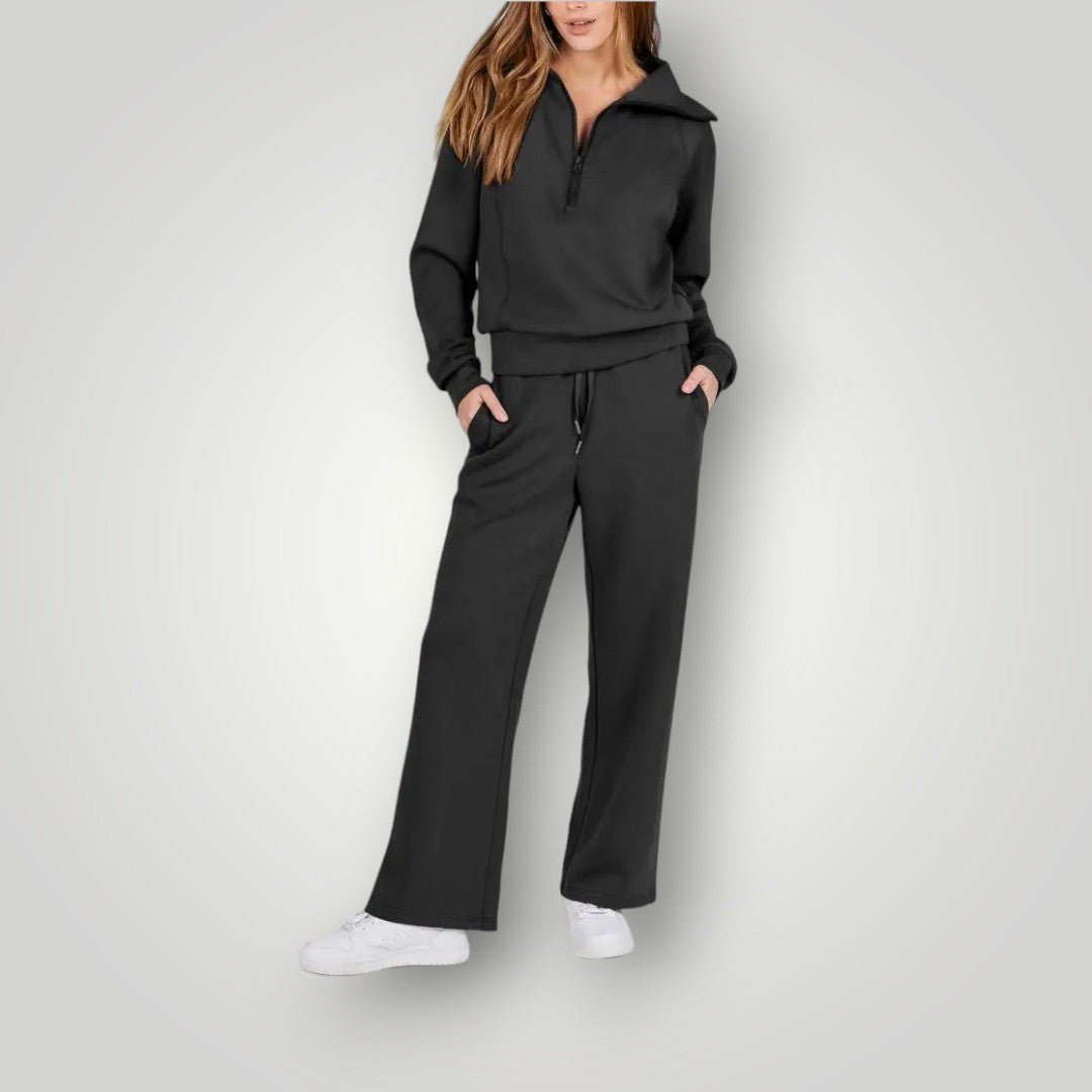 Lilou Women's Lounge Set – Oversized Sweatshirt & Jogger Pants Matching Set