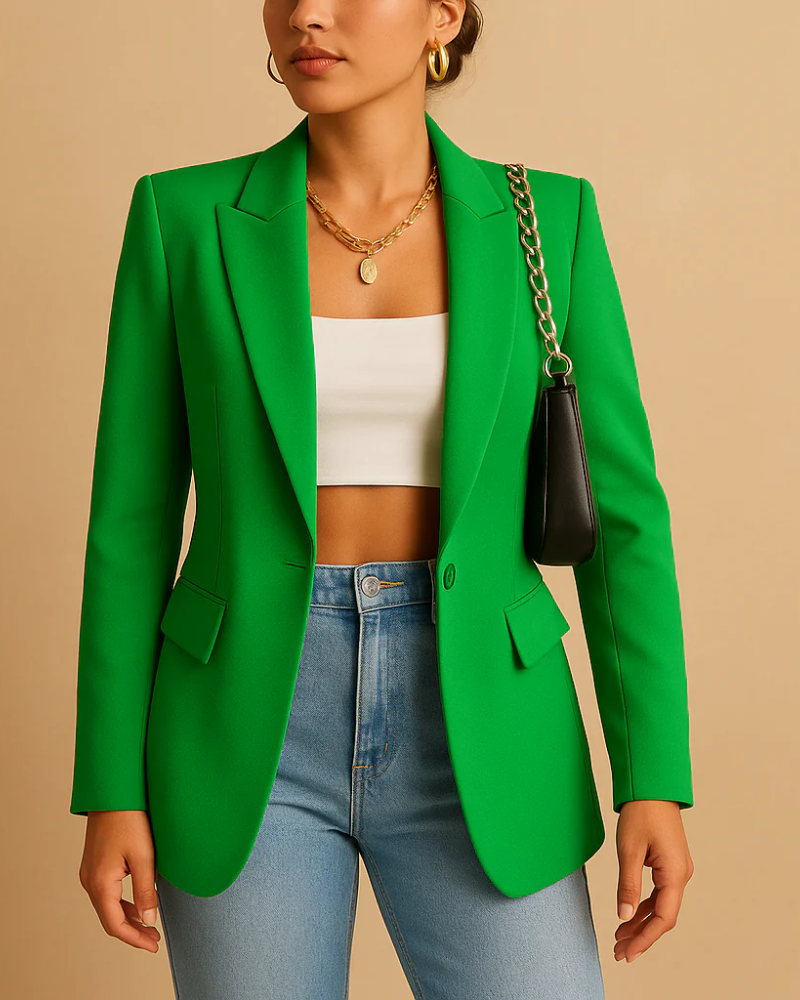 Sophia Women's Tailored Blazer – Classic Fitted Jacket for Office & Casual Wear