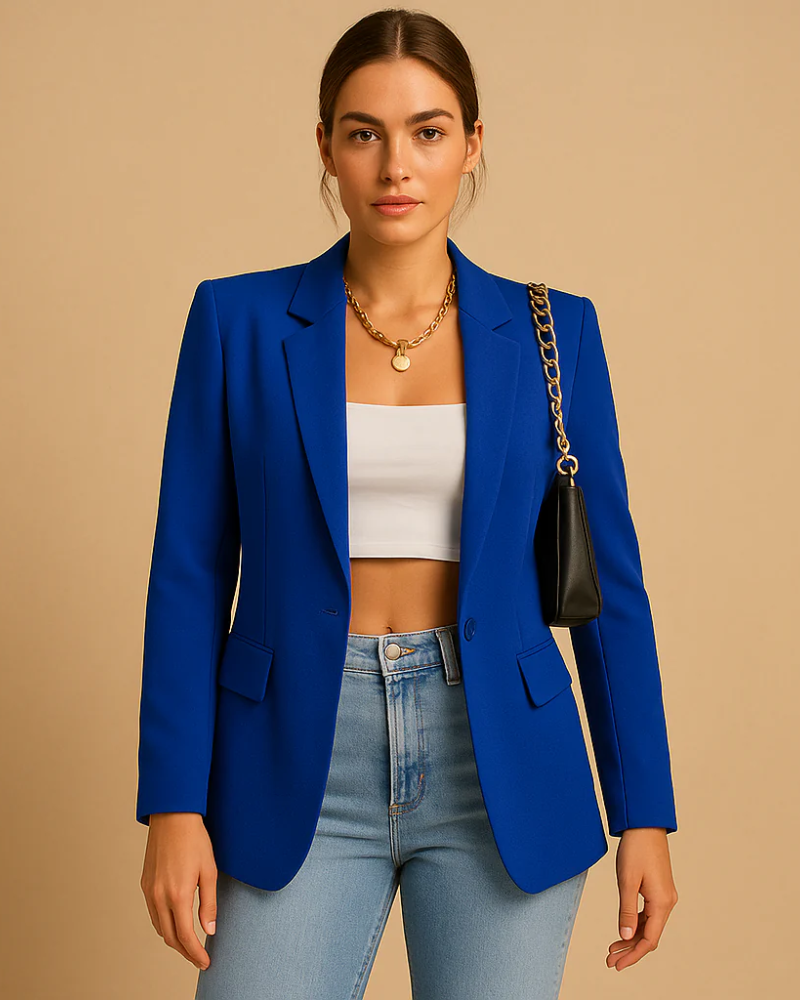 Sophia Women's Tailored Blazer – Classic Fitted Jacket for Office & Casual Wear