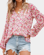 Macy Women's Long Sleeve Blouse – Classic Lightweight Top for Casual & Office Wear