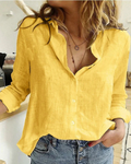Lauren Women's Button Blouse – Lightweight Half Sleeve Top in Solid or Bird Print