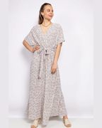 Delilah Women's Printed Boho Maxi Dress – Flowy Relaxed Fit for Festivals & Beach