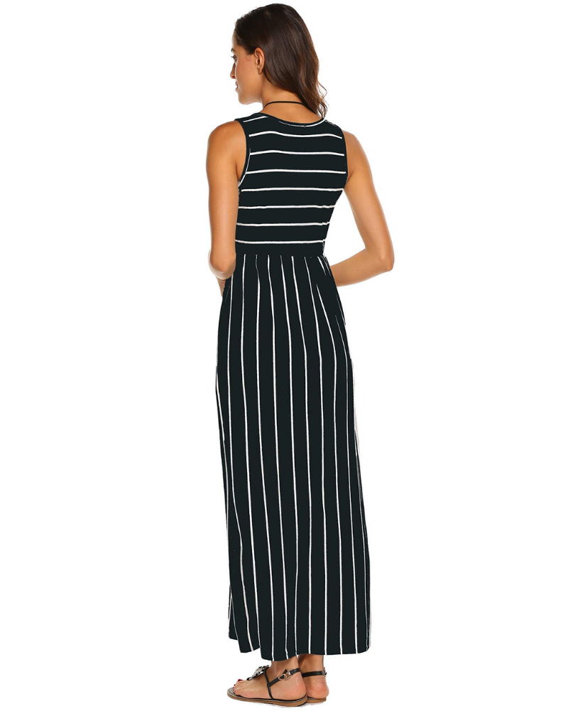 Sophie Women’s Maxi Dress – Casual Summer Dress with Elastic Waist & Soft Stretch Fabric