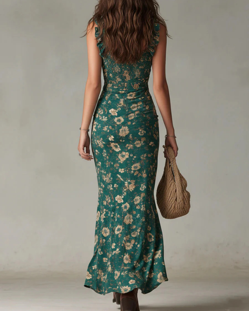 Arabella Women’s Boho Maxi Dress – A-Line Pullover Dress with High Side Slit