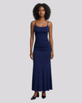 Eliana Women’s Maxi Dress – Elegant Bodycon Evening Dress with Pleated Details