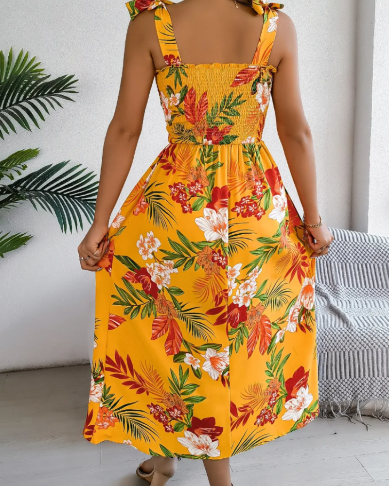 Lillian Women's Floral Summer Dress – Lightweight Flowy Fit for Vacations & Events