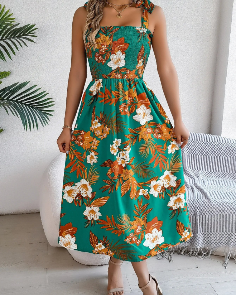 Lillian Women's Floral Summer Dress – Lightweight Flowy Fit for Vacations & Events