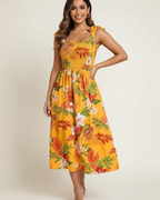 Lillian Women's Floral Summer Dress – Lightweight Flowy Fit for Vacations & Events
