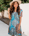 Chloe Women’s T-Shirt Dress – Short Sleeve Flowy Sundress with Pockets