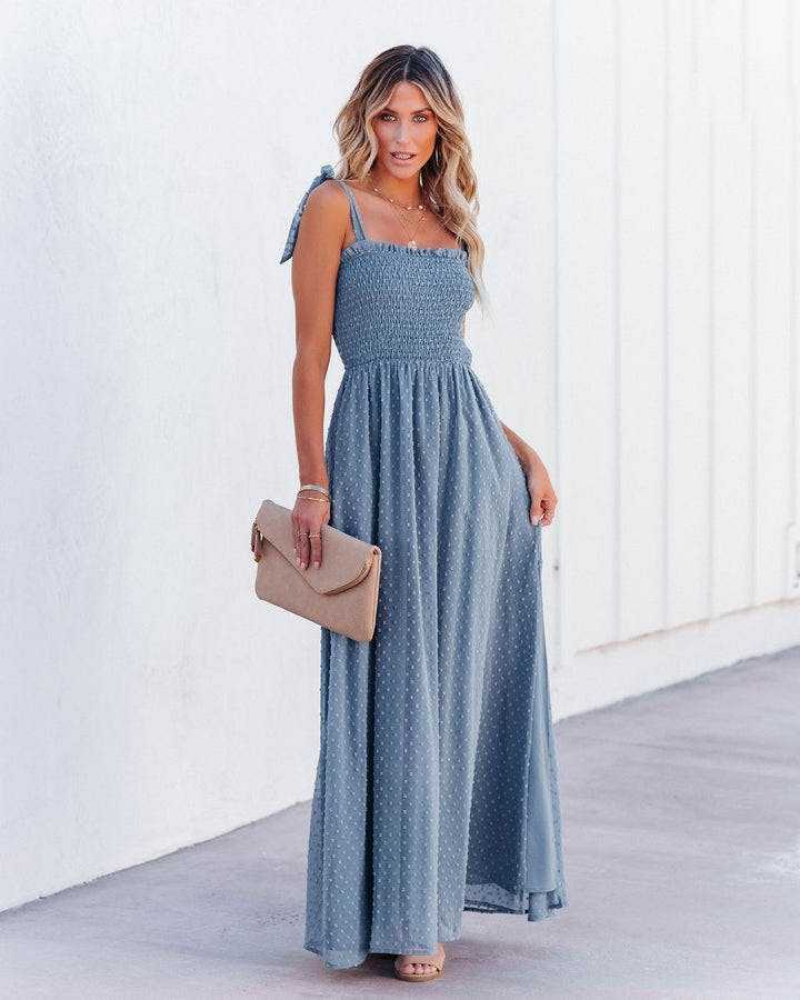 Serena Women's Boho Maxi Dress – Flowy Wedding Guest Style with Relaxed Fit