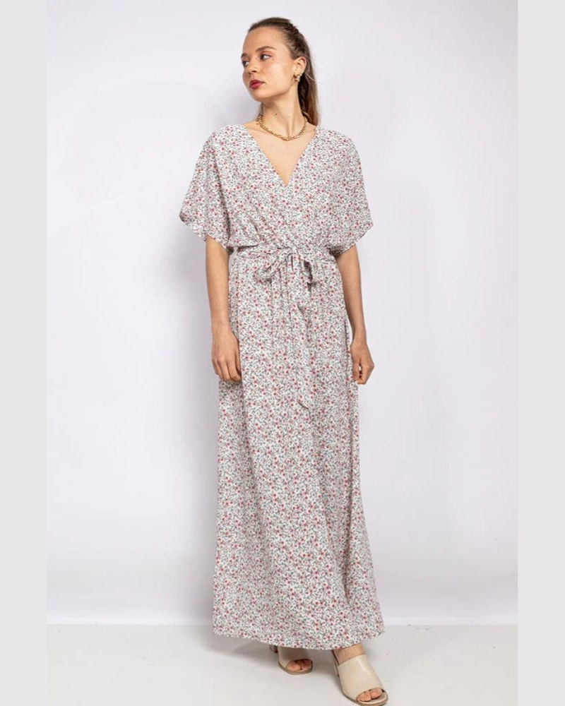 Delilah Women's Printed Boho Maxi Dress – Flowy Relaxed Fit for Festivals & Beach