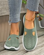 Marlene Women’s Walking Shoes – Wide Fit Slip-On Sneakers with Arch Support