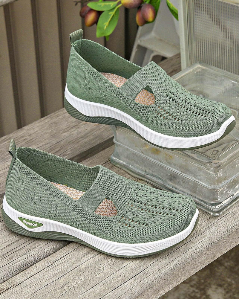 Marlene Women’s Walking Shoes – Wide Fit Slip-On Sneakers with Arch Support