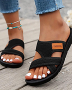 Nina Women’s Comfort Slides – Wide Fit Shower Sandals with Soft Footbed