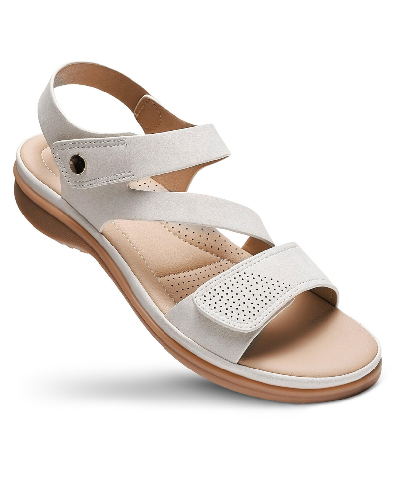 Kiara Women’s Flat Sandals – Adjustable Ankle Strap Sandals with Arch Support