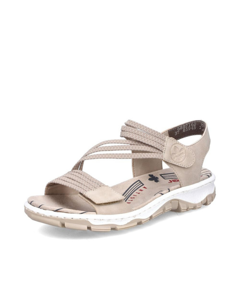 Danielle Women’s Trekking Sandals – Red Faux Leather Outdoor Sandals with Soft Insole