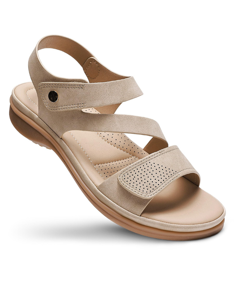 Kiara Women’s Flat Sandals – Adjustable Ankle Strap Sandals with Arch Support