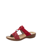 Rosalie Women’s Red Mules – Faux Leather Slip-On Shoes with Cushioned Sole