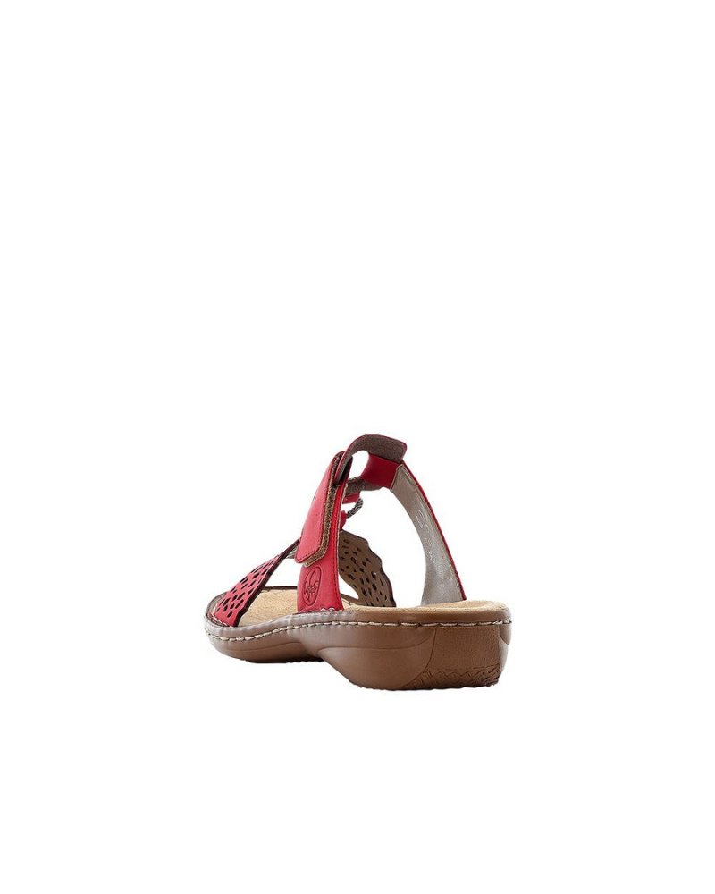 Rosalie Women’s Red Mules – Faux Leather Slip-On Shoes with Cushioned Sole