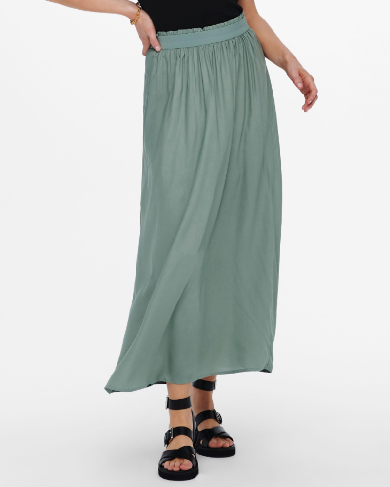 Isla Women’s Maxi Skirt – Plain Pleated Viscose Skirt