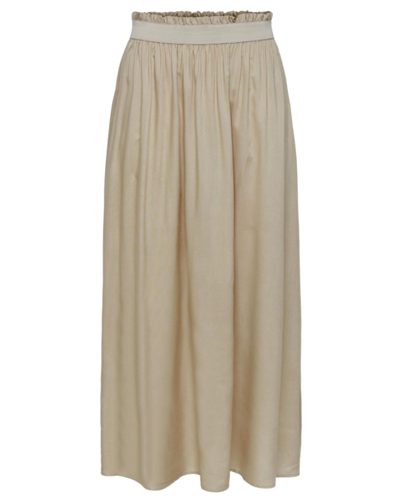 Isla Women’s Maxi Skirt – Plain Pleated Viscose Skirt