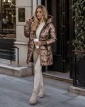 Kimberly Women’s Hooded Autumn Coat – Warm Cotton Blend Casual Jacket