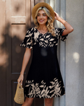 Callie Women's Boho Mini Dress – V-Neck Flutter Sleeve A-Line Summer Dress with Pockets