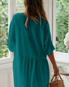 Scarlett Women's Beach Cover-Up Dress – Oversized V-Neck Rayon Dress with Pockets