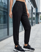 Rebecca Women’s Jogger Pants – Quick-Dry High Waist Activewear Pants with Zip Pockets