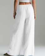 Grace Women’s Palazzo Pants – High Waist Wide Leg Cotton Linen Casual Trousers