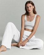 Grace Women’s Palazzo Pants – High Waist Wide Leg Cotton Linen Casual Trousers