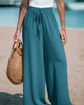 Caroline Women’s Palazzo Pants – High Waist Extra Wide Leg Drawstring Trousers